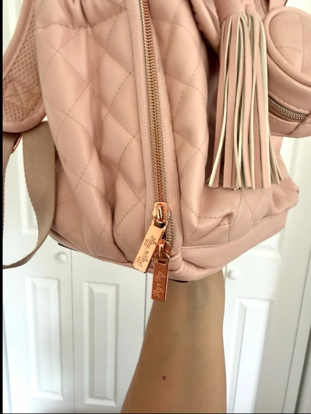 🦋Itzy Ritzy Boss Plus Diaper Bag  Backpack Blush Pink and  Diaper Bag Charm pod